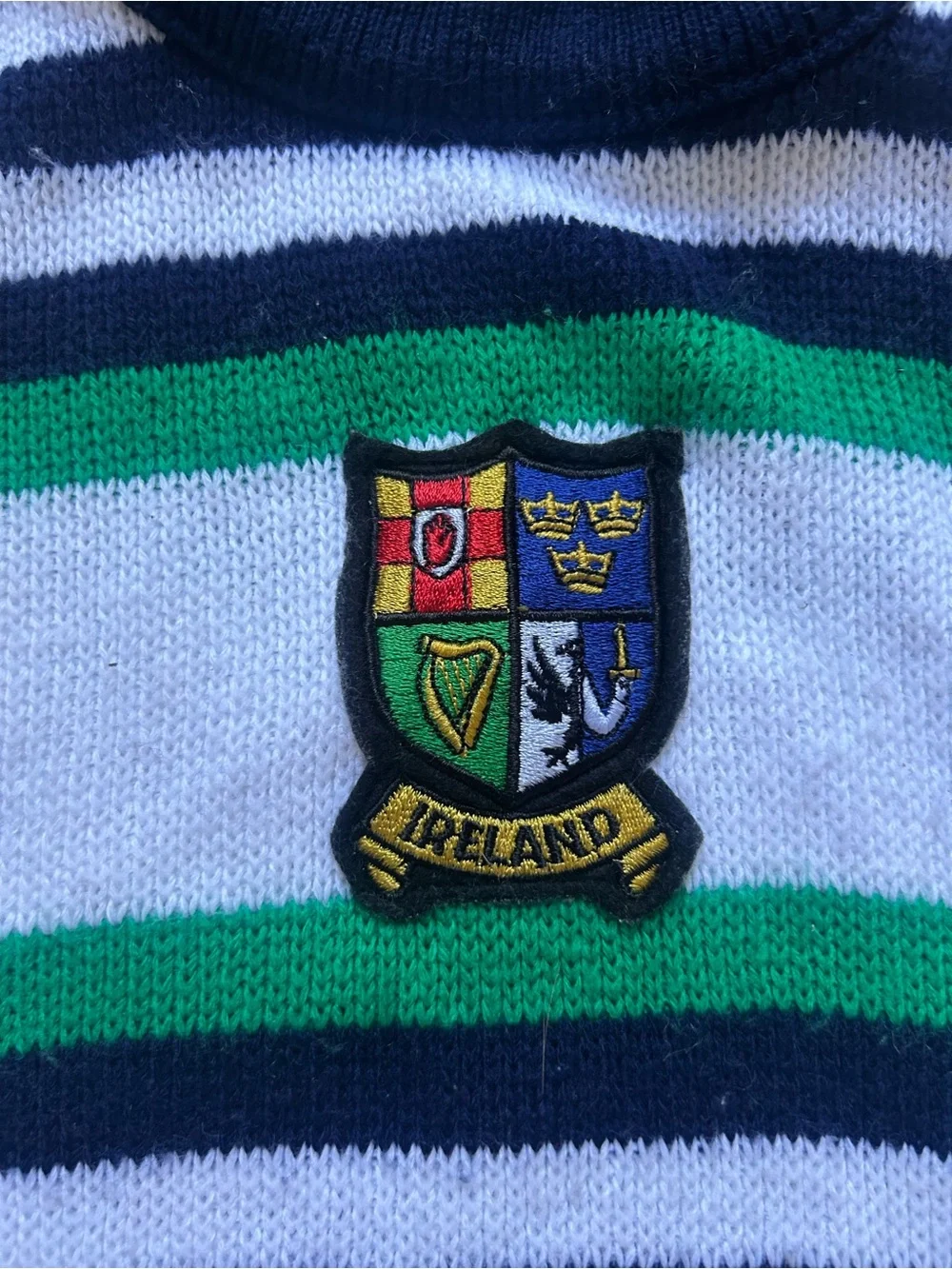 Vintage Kids Swallow Made in Ireland Striped Knit Sweater